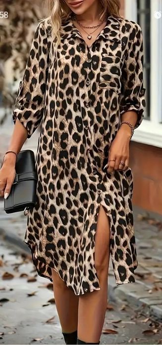 Платье рубашка большого размера новое