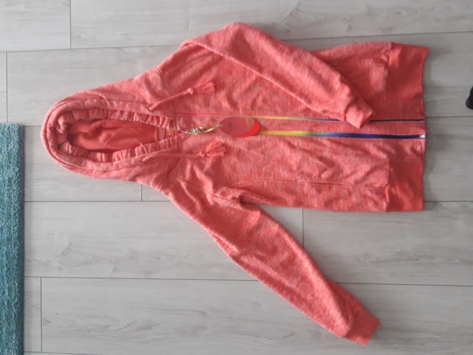 Ciepła bluza łososiowa M różowa