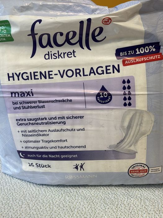 Bardzo duze wkladki chigieniczne