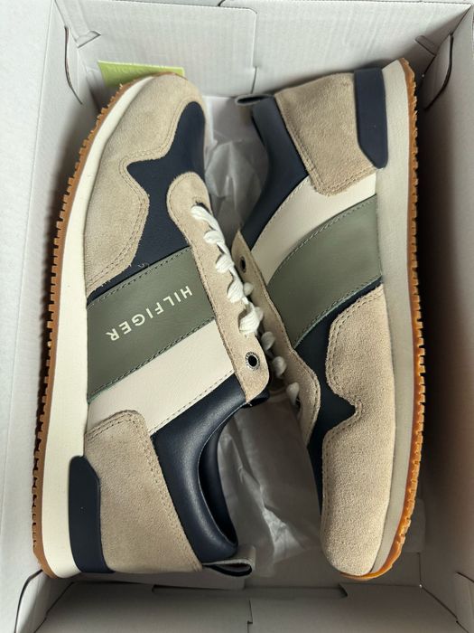 Nowe sneakersy męskie TOMMY HILFIGER granatowe zielone 41