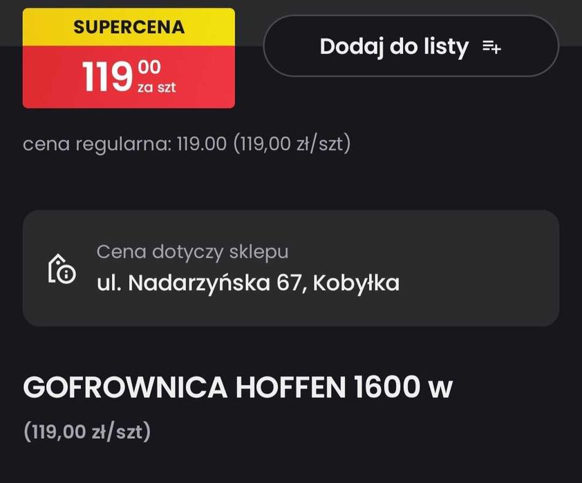 Gofrownica marki Hoffen