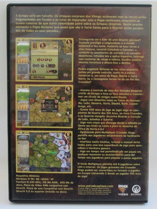Jogo PC Crusader Kings (como novo)