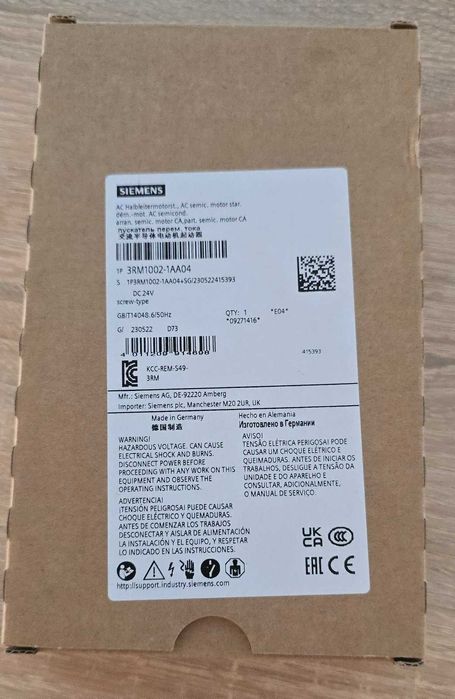 Softstart Siemens 3RM1002-1AA04