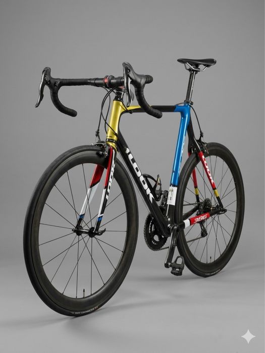 Bicicleta de Estrada LOOK Carbono + Rolo Elite Direto XR (Completa)