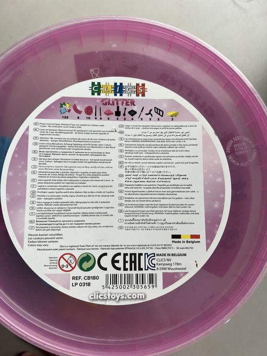 CLICS KLOCKI Z BROKATEM B180, wiaderko 8w1 175 elementów