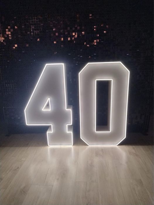 Cyfra 18 Neon Led dekoracja 30 40 50