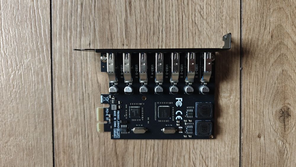 Adapter kontroler PCIE na 7 x USB 3.0