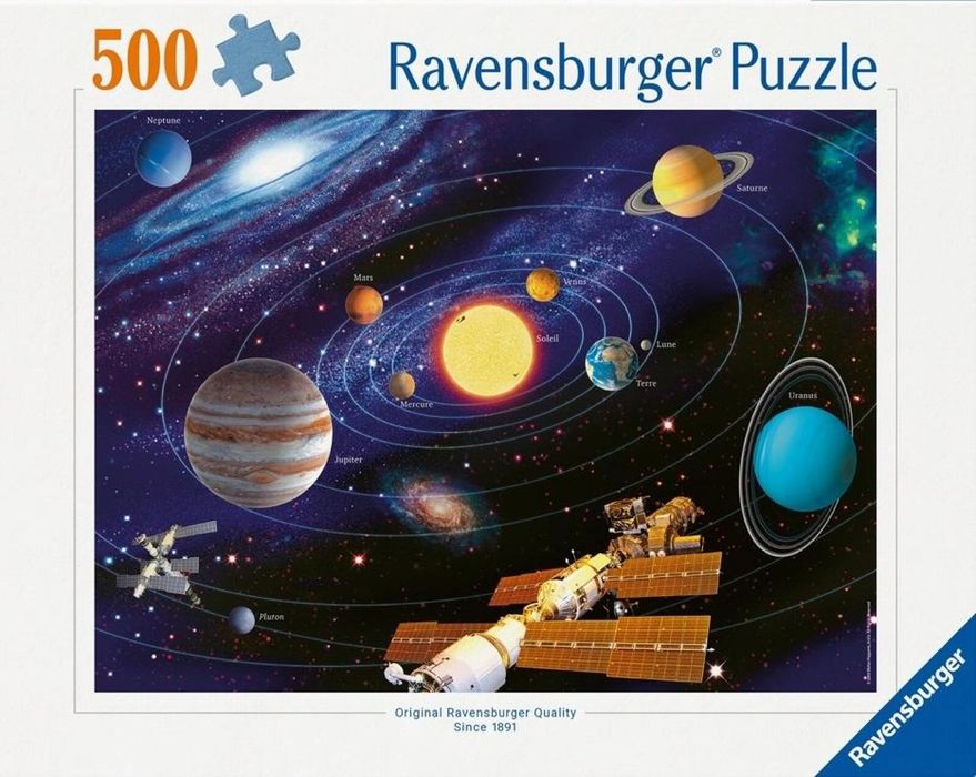 Puzzle 2D 500 Układ słoneczny pudełko,