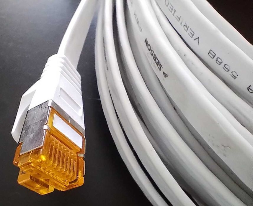 Cabo de rede Ethernet 15m CAT 7 PLANO 10 Gbps U-FTP blindado