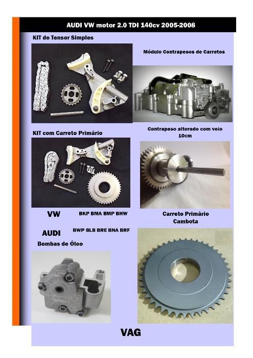Kit Bomba Óleo + Carreto primário AUDI B7 A4 A6 VW Passat 2.0 tdi