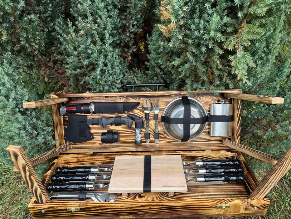 Шампура в кейсе футляре на подарок мужу мужчине куму отцу