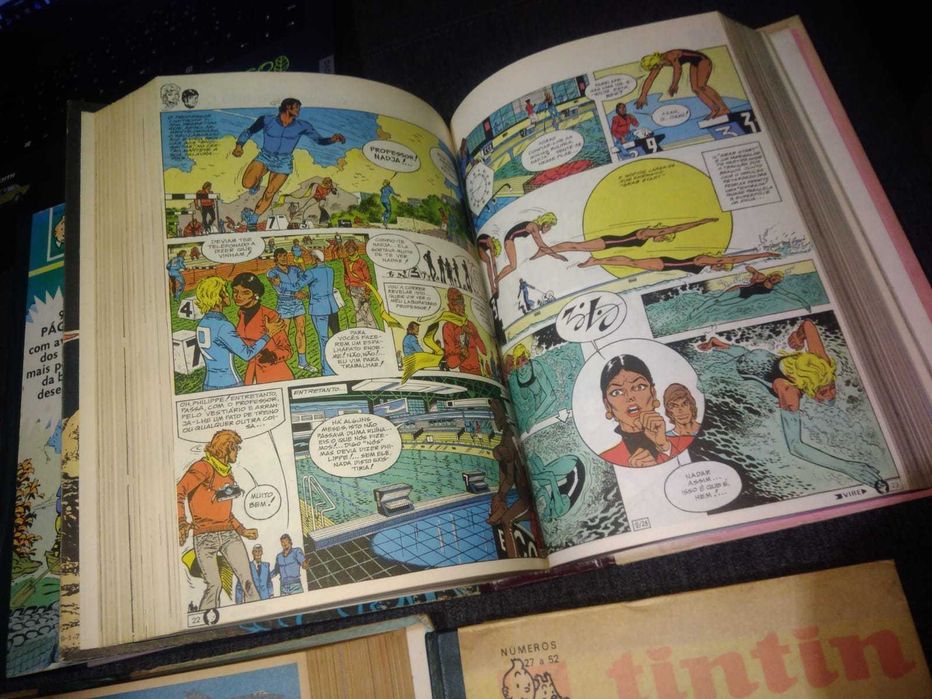 TINTIN - Almanaques encadernados Bertrand - ótimo estado
