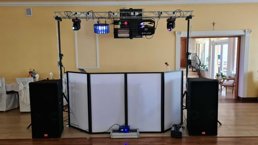 Sprzęt DJ-ski  na sprzedaż - cały zestaw z oświetleniem nagłośnieniem