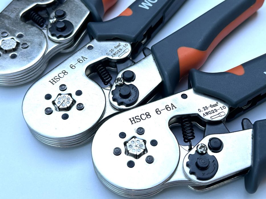 Кримпер Клещи для обжима трубчатых наконечников 6/4 кулачка WOZOBUY