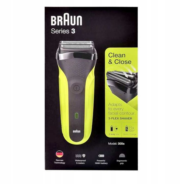 PROMOCJA Golarka Męska BRAUN Czarno-zielona