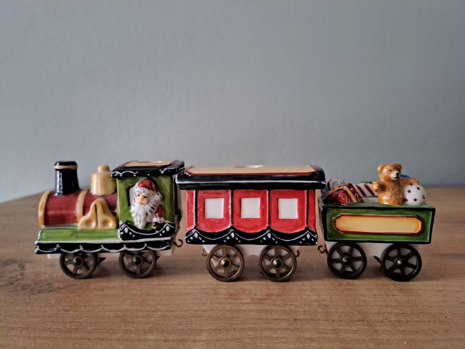 Rzadki  zestaw ozdób świątecznych na świeczkę Mini Train ,  Villeroy &
