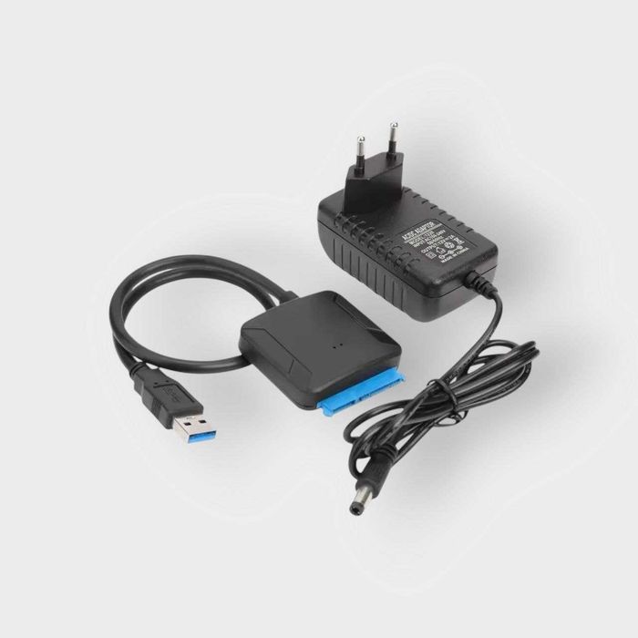 Перехідник USB 3.0 → SATA для SSD та 2.5"/3.5" HDD плюс блок живлення