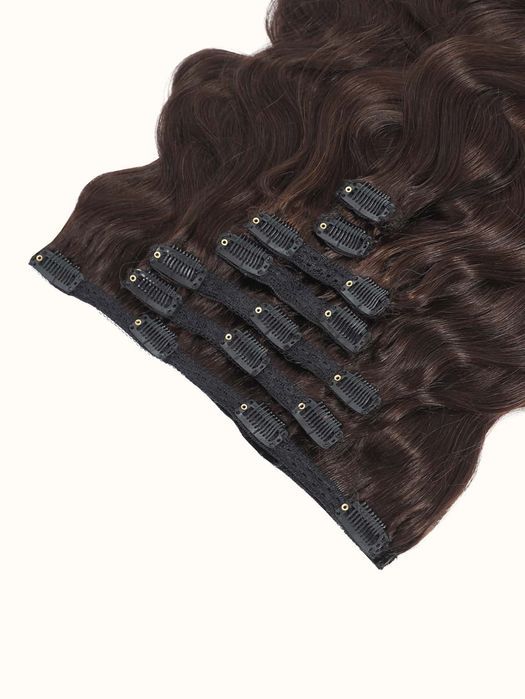 Extensões de cabelo humano encaracolado com clipe de 7 peças
