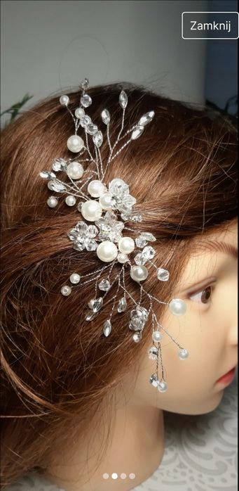 Stroik ozdoba do włosów fascynator wesele przyjęcie impreza fryzury