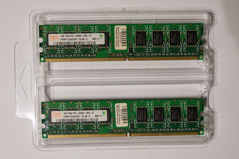 Pamięć RAM DDR2 2 x 1GB 667MHz CL5 Hynix