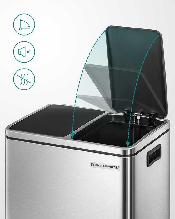 Nowy kosz na śmieci / 30L / 2 komory / pojemnik / wiaderko / W34!