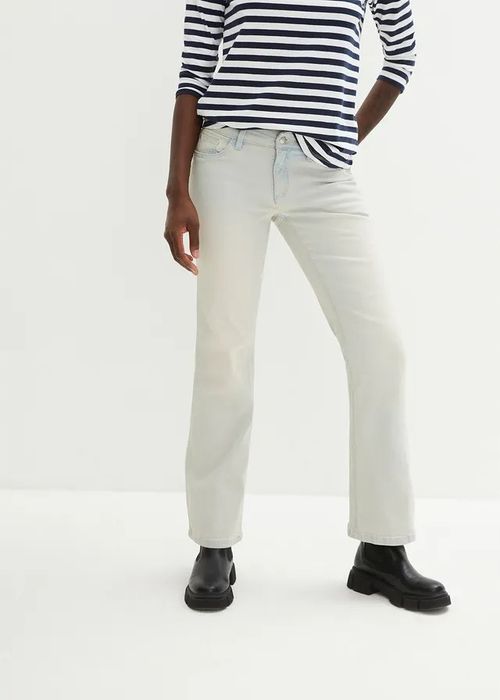 B.P.C jeansy wide leg niebiesko-beżowe used ^42