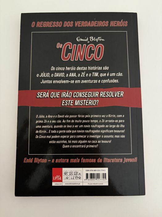 Livro Os Cinco - Na Ilha do Tesouro