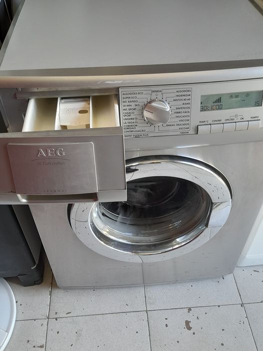 (Disponivel)Maquina lavar AEG 7kg inox c.entrega