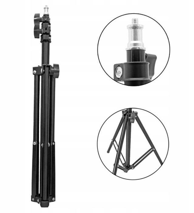 STATYW FOTOGRAFICZNY 210cm oświetleniowy na telefon lampę aparat