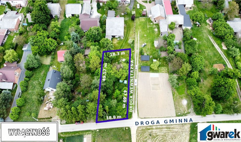 Prostokątna działka budowlana Przeginia w powiecie Krakowskim - Widok 3
