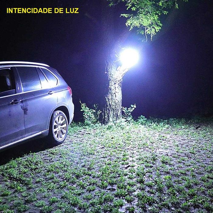 Luz portátil recarregável com sol/USB para acampamentos ou mochileiros
