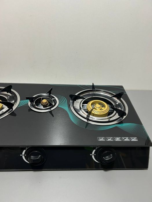 Газовая плита BESSE, настольная 3 конфорки (стекло Таганок газовый опт