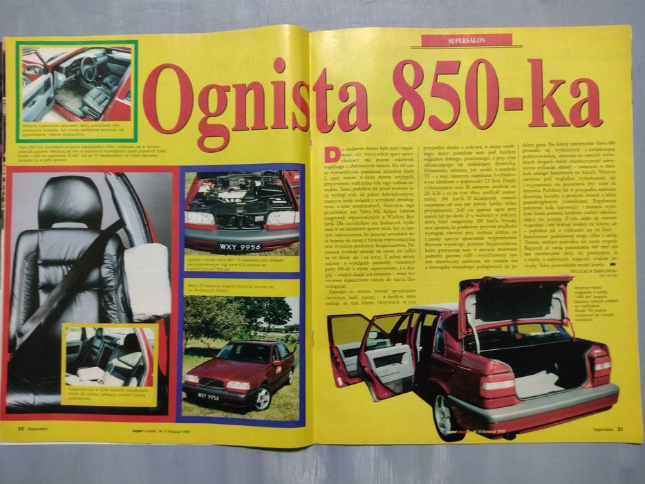 Miesięcznik motoryzacyjny "Super Motor" z rocznika 1995, 2 szt.