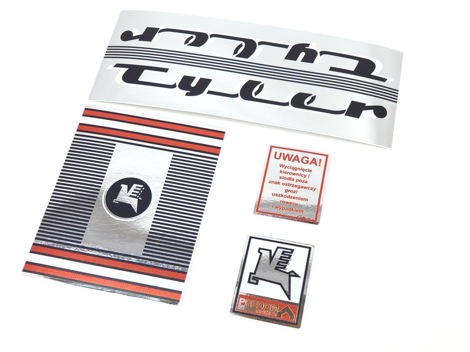 NOWE Naklejki Romet Tyler emblematy logo napisy zestaw komplet PRL