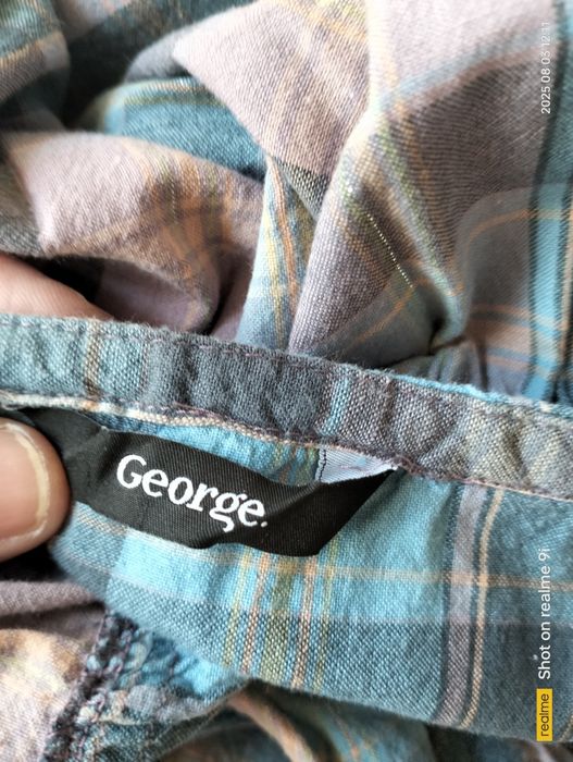 Tunika w kratkę z bawełny; George; rozmiar L