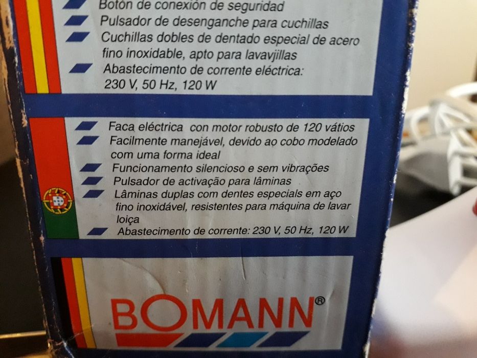 Faca elétrica marca Bomann