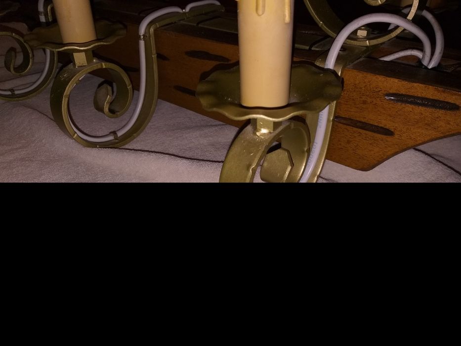 Lampa drewno kolor złoty