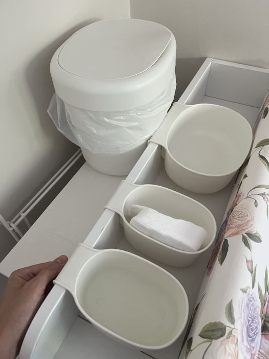Ikea ONSKLIG pojemniki do przewijaka organizery pudelka na waciki pampersy kosz ja smieci