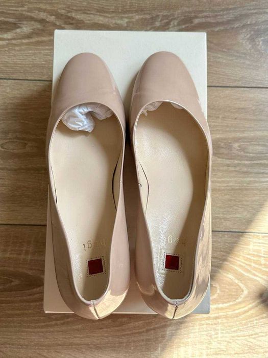 Туфлі-човники, 38 р., лакована шкіра, беж, HÖGL