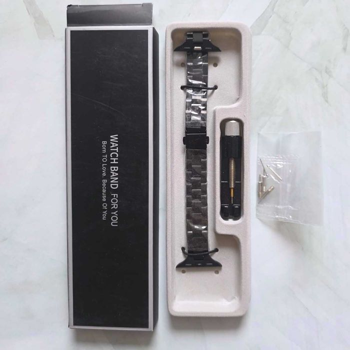 Pasek do smartwatcha Apple SE Serie 9/8/7/6/5/4/3/2/1 czarny bransoleta