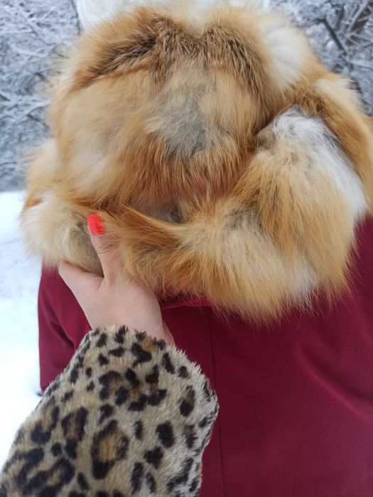 Шуба-парка лисиця канадська
