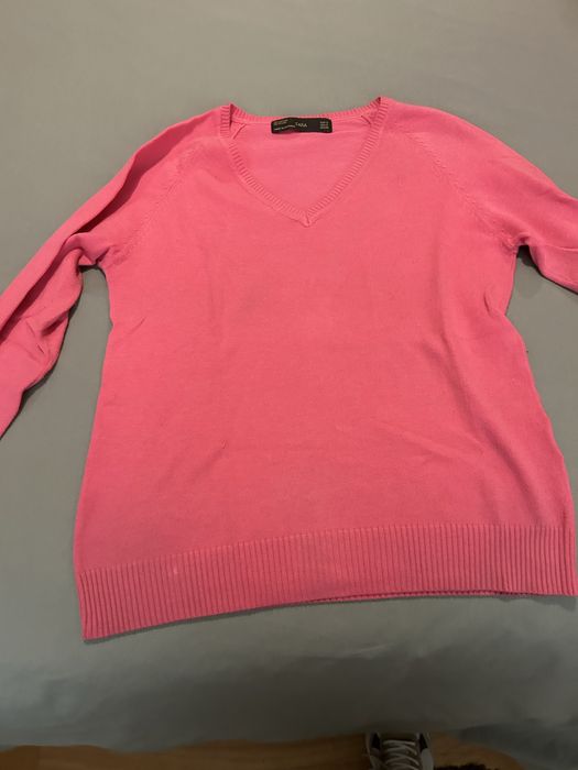 Pullover em cor de rosa manga comprida