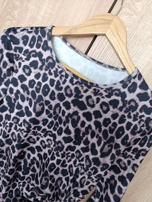 Sukienka panterka leopard 40 L nowa MIDI
