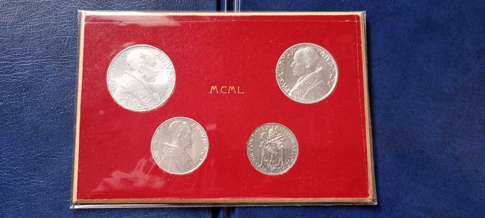 Stare monety Medal 1950 Set Watykan stan menniczy