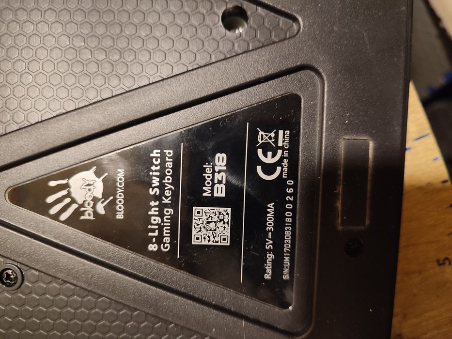 Клавіатура A4Tech B318 Bloody Black USB