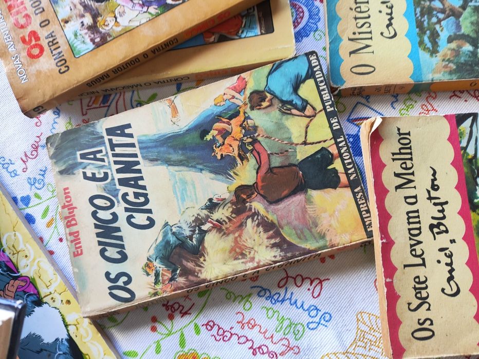 Livros os cinco e os sete enid blyton antigos anos 50/60
