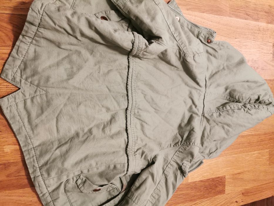 Piękna zielona parka kurtka dla dziewczynki roz. 80-86