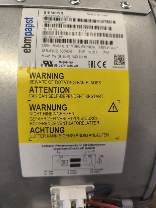 Wentylator siemens