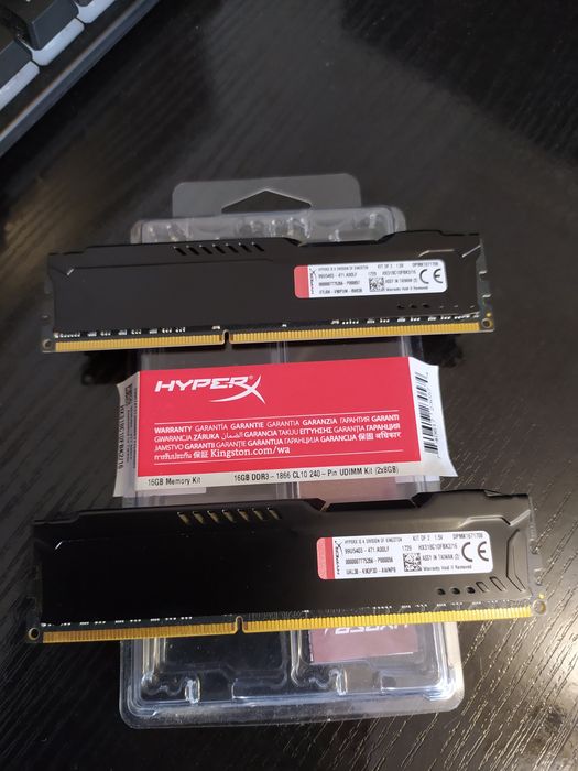 ОЗУ HyperX DDR3 16GB (2x8GB) 1866MHz FURY Black (HX318C10FBK2/16)