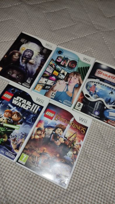 Conjunto de 5 jogos para Nintendo Wii